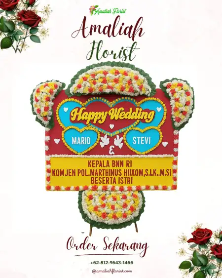 Papan Bunga Pernikahan Dangin Puri Kaja